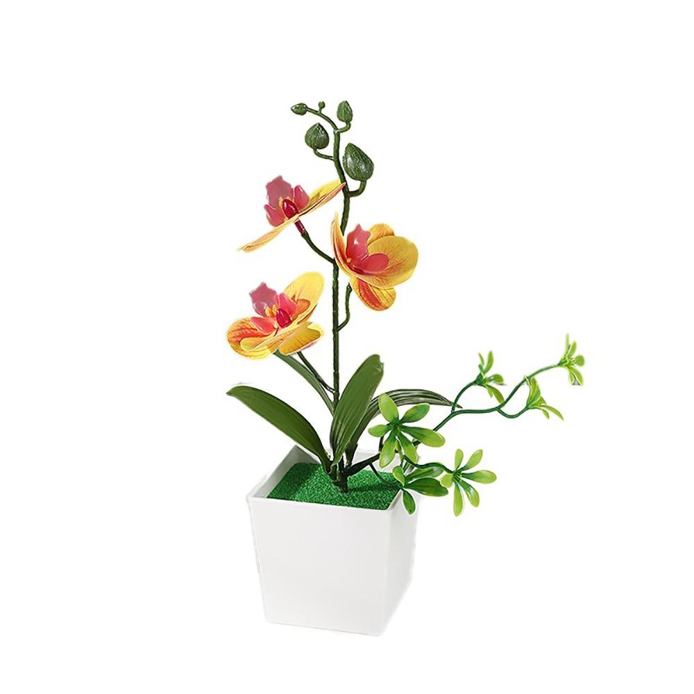 Многоцветная орхидея-бабочка искусственный цветок искусственное растение в горшке украшение для дома офиса