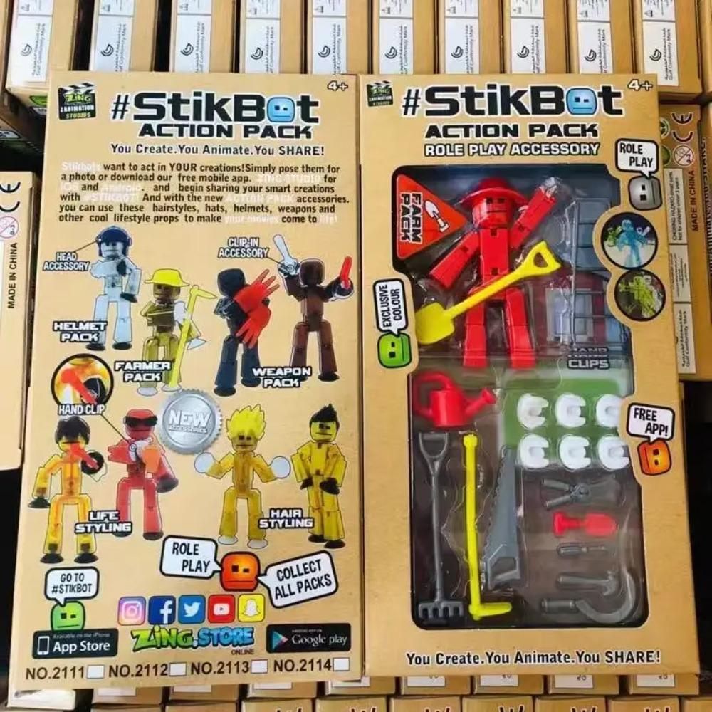 Игрушки Stikbot Фигурки Stick Bot на присоске Игрушки для мальчиков Смешная деформируемая фигурка-экшн tikbots Игрушки для детей Подарки на день рождения для взрослых