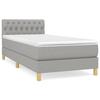 3140833 vidaXL Divan Bed with Mattress Light Grey 100x200cm Fabric