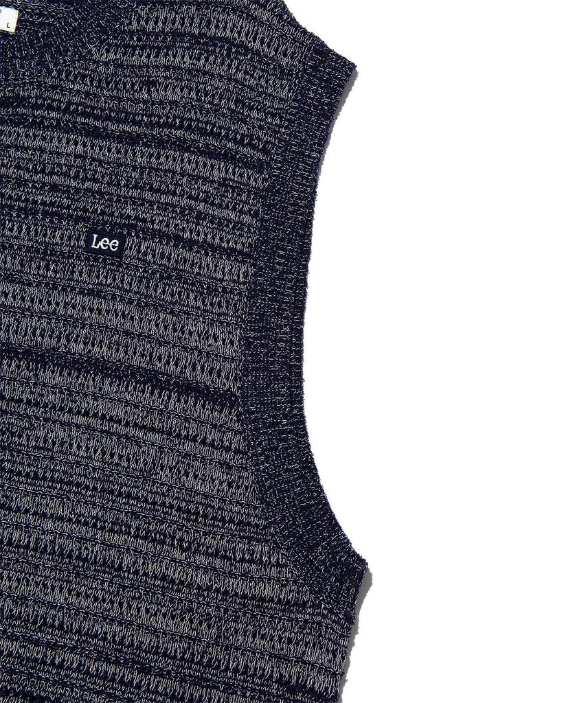 LEE Color Mix Knit Vest Navy