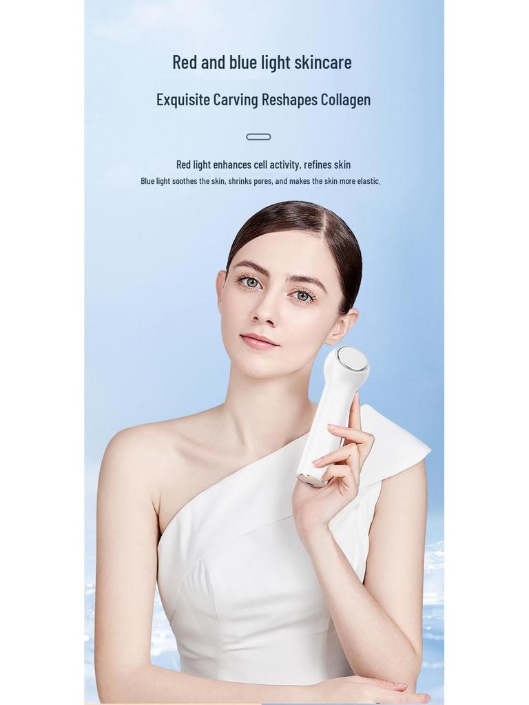 Горячий и холодный ледяной молоток для лица: Минимизатор пор и устройство для светотерапии красным/синим светом