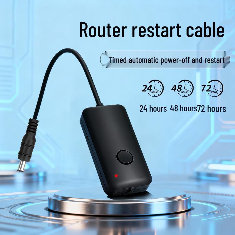 WiFi Auto Restart Router with 24-Hour Timer and Power Outage Reset for Modems