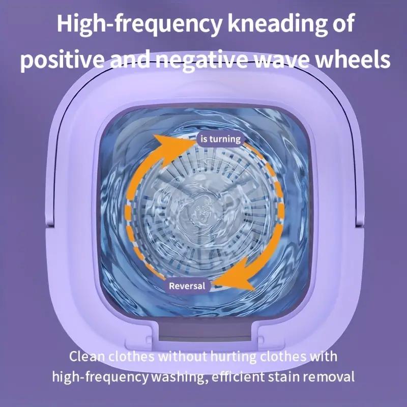 Портативная стиральная машина, складной барабан, складная стиральная машина большой вместимости для одежды, нижнего белья, носков, квартир и путешествий