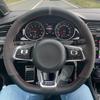 No-Slip Black Suede Car Steering Wheel Cover For Volkswagen Golf 7 GTI Golf R MK7 Polo Scirocco 2015 2016 Car Accessories