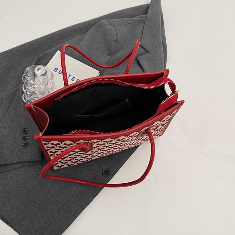 Красная сумка, свадебная сумка для женщин, высококачественная большая сумка на плечо с узором «гусиные лапки», свадебная сумка для невесты