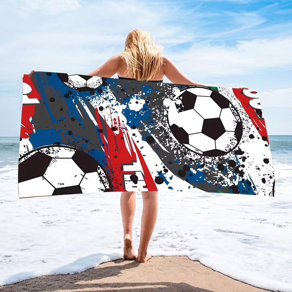 Seaside Beach Towel Microfiber Quick-Drying Double-Sided Digital Printing Beach Towel Non-Stick Sand Sun Protection Large Shawl