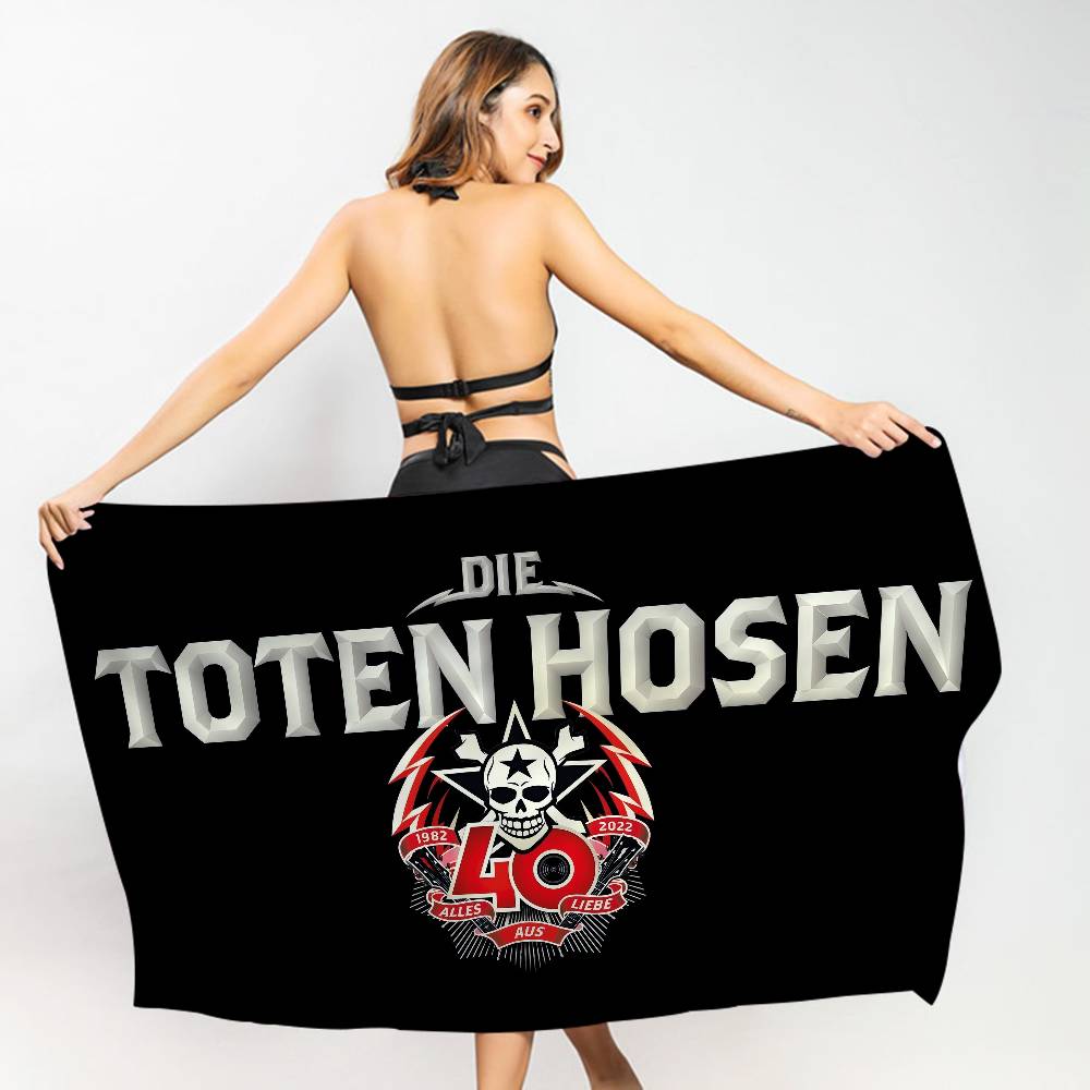 1 шт. Rock BAND D-Die Toten Hosens Микрофибровое одеяло Быстросохнущие пляжные полотенца Большой размер Печать Супервпитывающее одеяло-полотенце