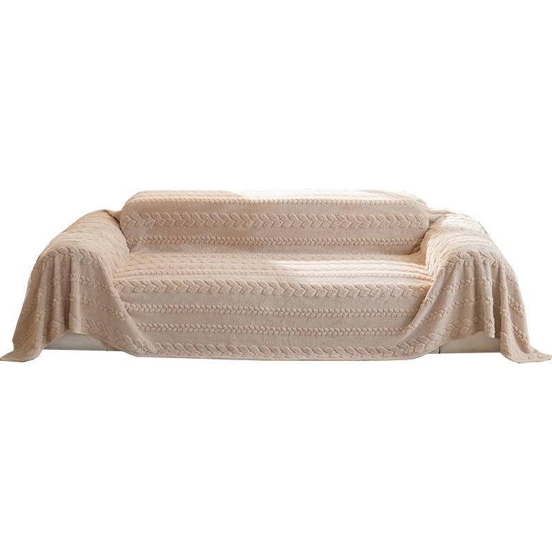 Плюшевый универсальный зимний чехол для дивана - защита от царапин и комплексная защита