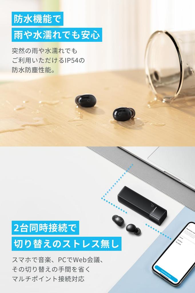 Anker Soundcore A30i Wireless Noise and Black (Bluetooth 5.4) [Truely Earbuds/Active Cancelling/Multi-Point Connection/Compact Lightweight]