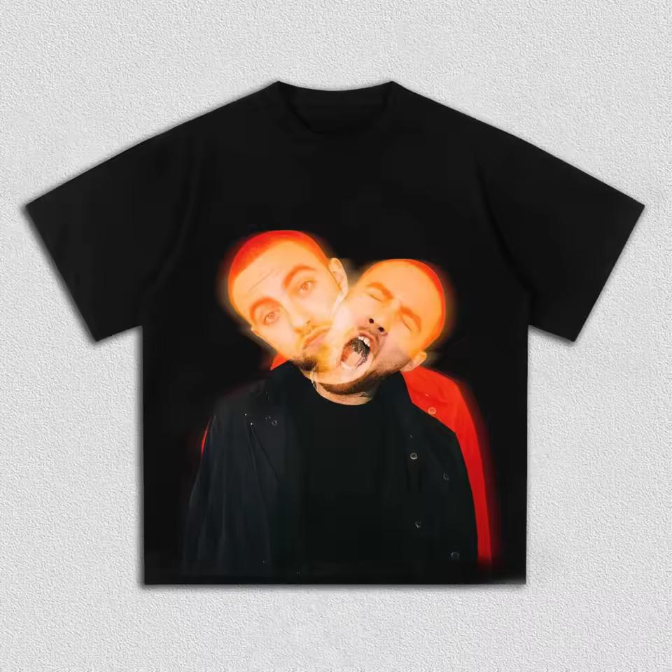 Хлопковая унисекс commemorative футболка Mac Miller 2026 Лето Круглый вырез Мужская Y2k Хип-хоп стиль Короткий рукав Музыкальная футболка подарок фанату
