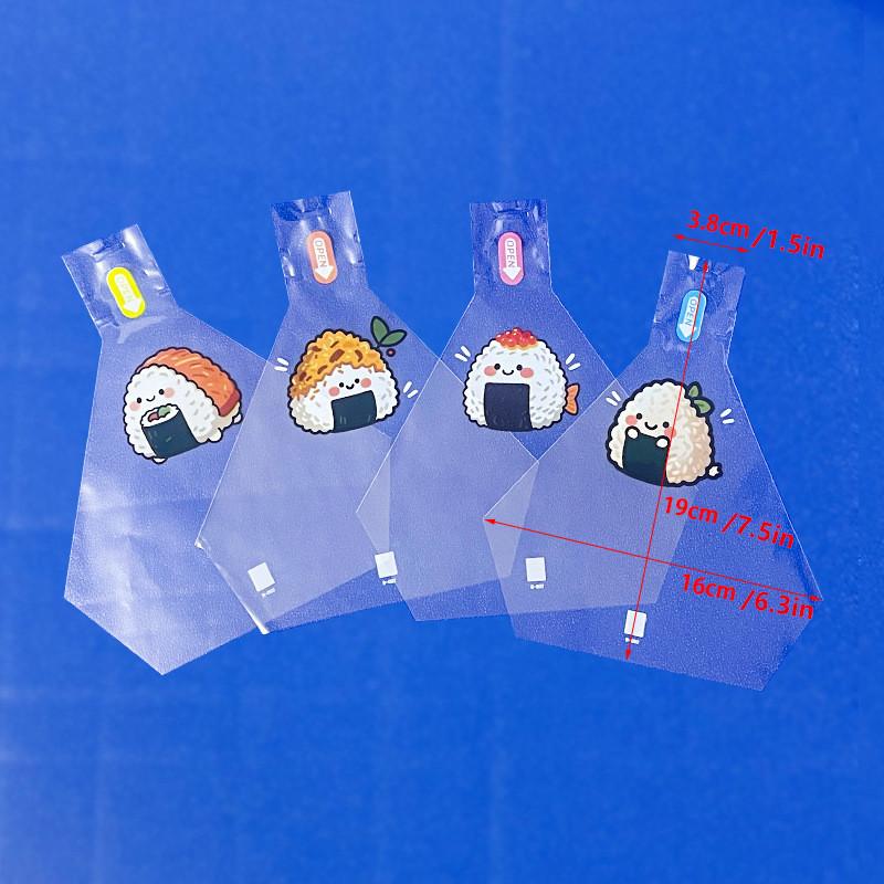 50/100 шт., симпатичные мультяшные треугольные рисовые шарики, упаковочная сумка, водоросли, онигири, суши, бэнто, форма для приготовления, аксессуары для бэнто, сумки для суши
