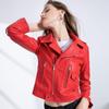 Red Spring Autumn Women Faux Leather Jacket Ladies Solid With Zipper Biker Coat Female Casual Outwear Motorcycle Jackets