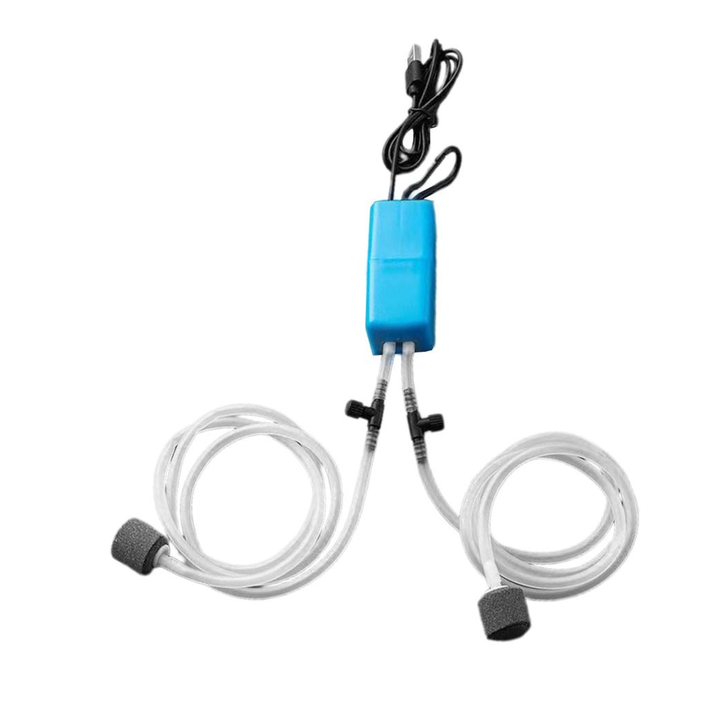 USB Рыбная Кислородный Насос Портативный Бесшумный Двойной Выход Кислород для Рыбалки Насос для Домашнего Аквариума