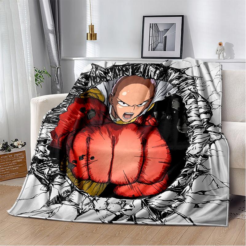 3D Мультяшное Аниме One Punch Man Сайтама, Мягкое Одеяло, Мягкий Плед для Дома, Спальни, Кровати, Дивана, Покрытие для Путешествий, Подарок Ребенку