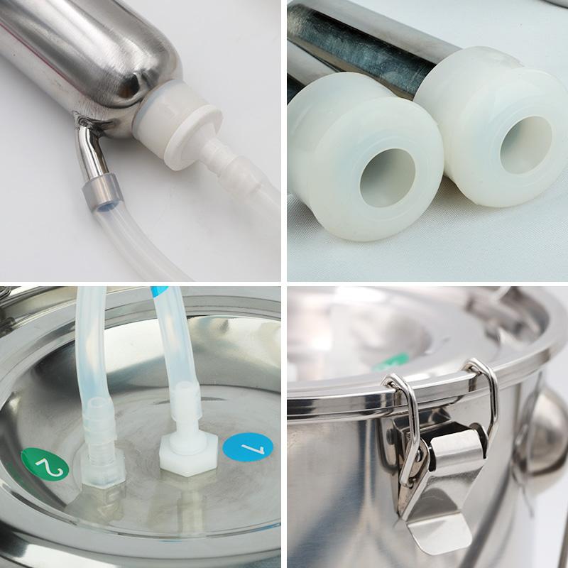 5 л Электрический пульсирующий аппарат для доения коров и овец, ведро из нержавеющей стали, регулируемая скорость, доильный аппарат для коз, вакуумный насос, всасывание