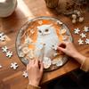 1 Set Wooden Animal Jigsaw Puzzle White Owl Lion Hummingbird Puzzle Challenge Game Educational Difficult Puzzle Toy Home Decoration