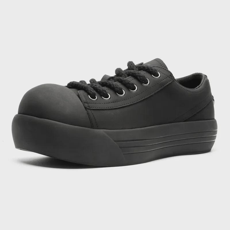 Черные повседневные туфли с низким верхом и толстой подошвой с Микки Маусом для мужчин и женщин