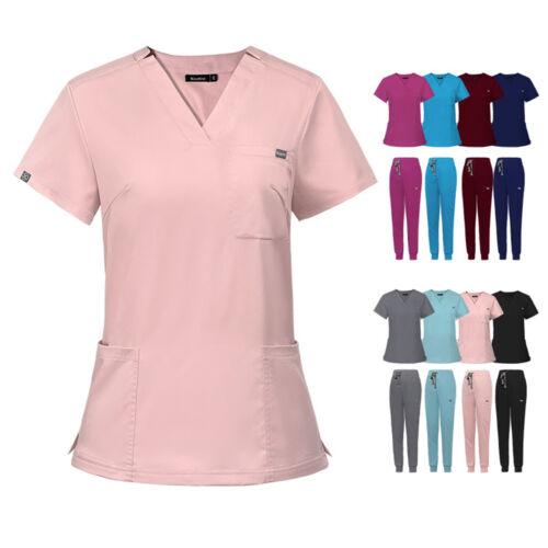 Medical Uniforms for Summer Nurse Women Fashion Uniforms Cool Fabric Short Sleeve Medical Scrubs Clothes Nursing Elastic Pants