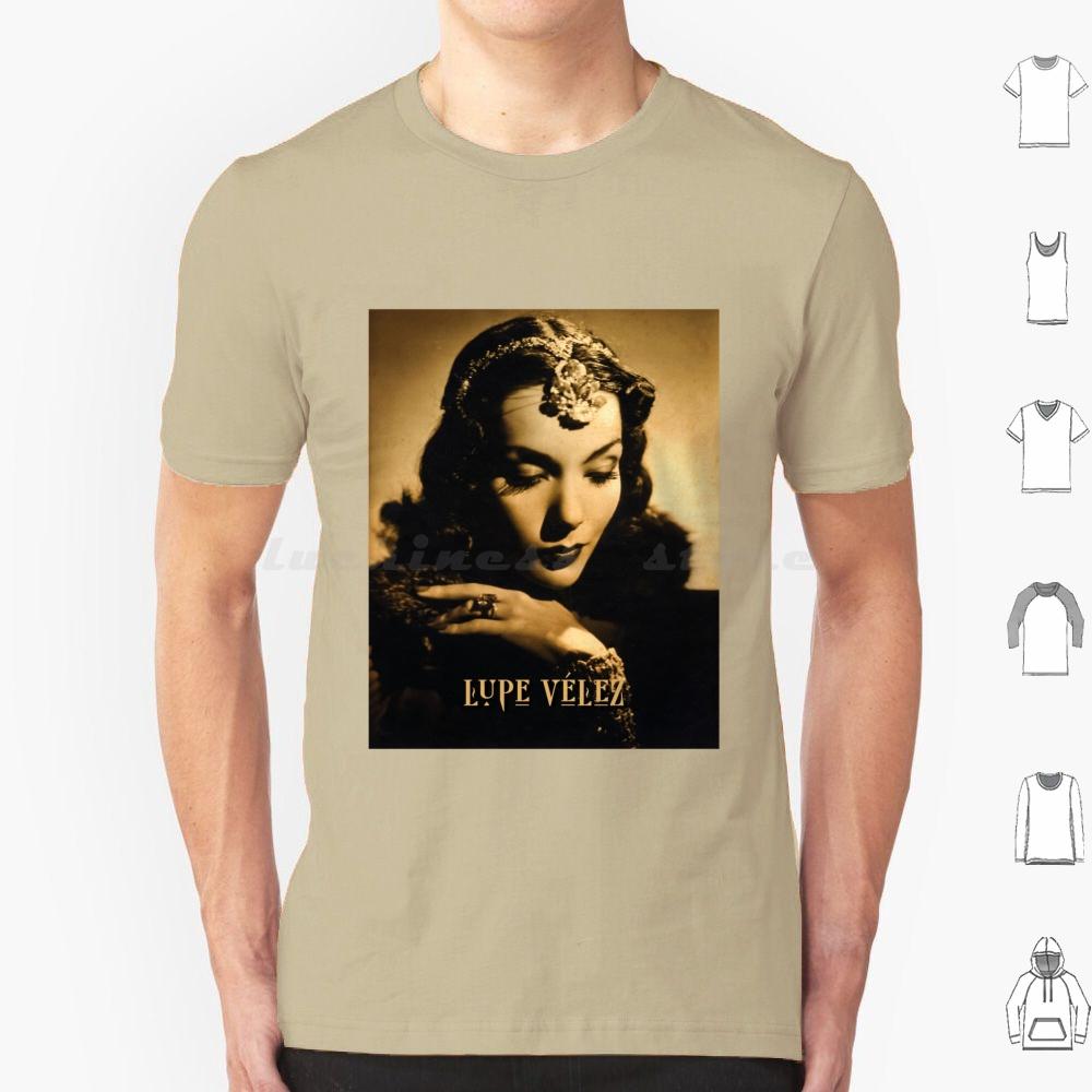 Футболка Lupe Vélez Большой Размер 100% Хлопок Lupe Vélez Мексиканская Актриса Танцовщица Певица Золотой Век Голливудского Кино Кинозвезда Фильм