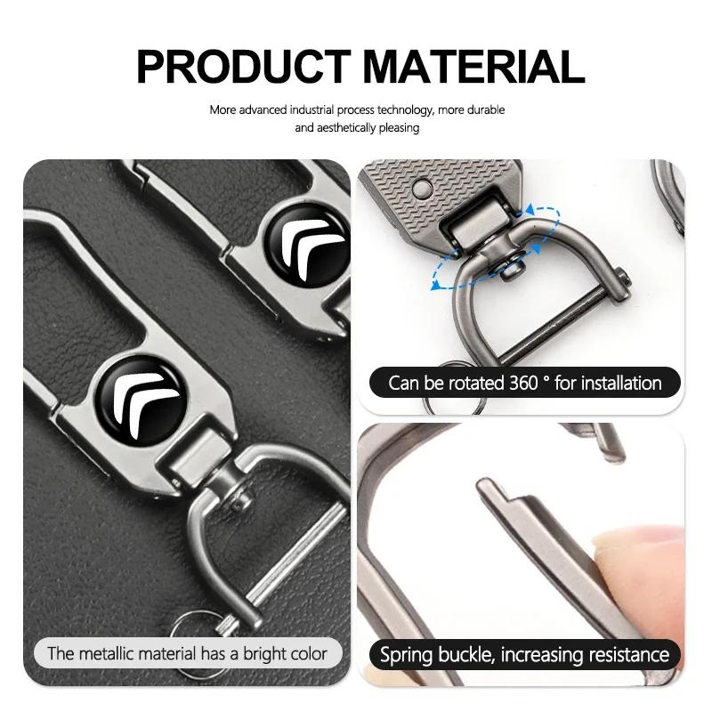 Metal Car KeyChain Key Ring Chain Auto Styling Accessories For Citroen Grand Berlingo Jumper Celysee Xsara Picasso Aircross