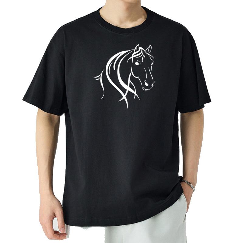 Unisexs Tshirt Horses Kawaii T Shirt Unisex Unisex Tshirt Horse Graphic Male T Shirts Classic Oversized T Shirt Camisetas Masculino