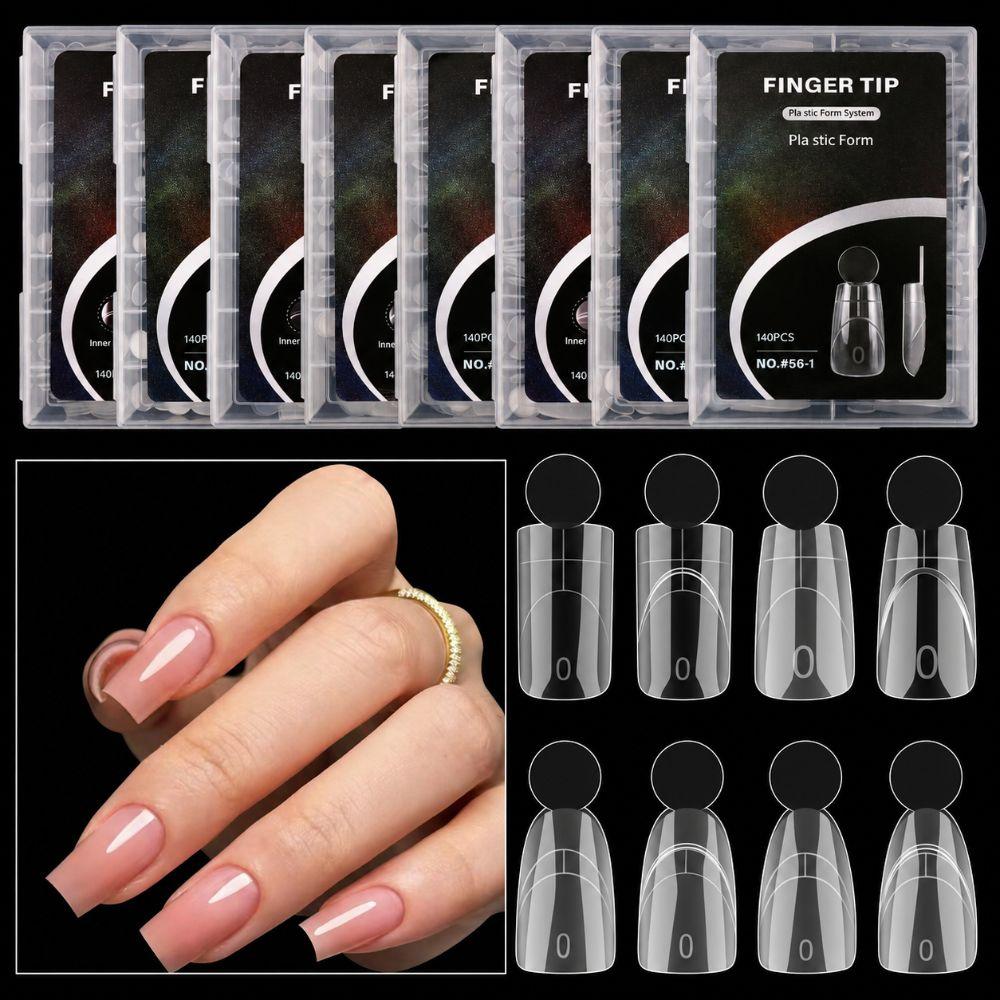 Quick Extension French Nail Dual Forms 14 Sizes Acrylic Nail Art Mold Nail Art