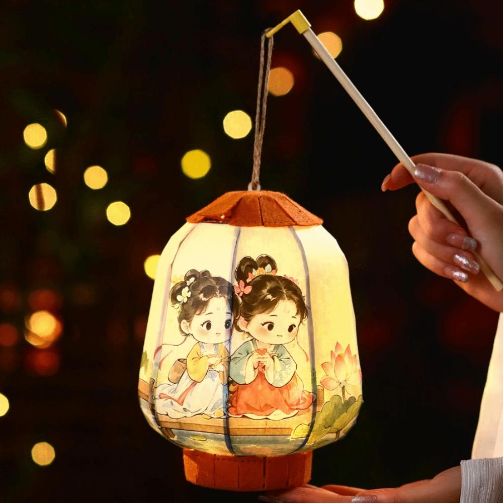 Good Luck New Year Lantern Traditional Handheld Lantern Ancient Style Lantern  New Year Celebration