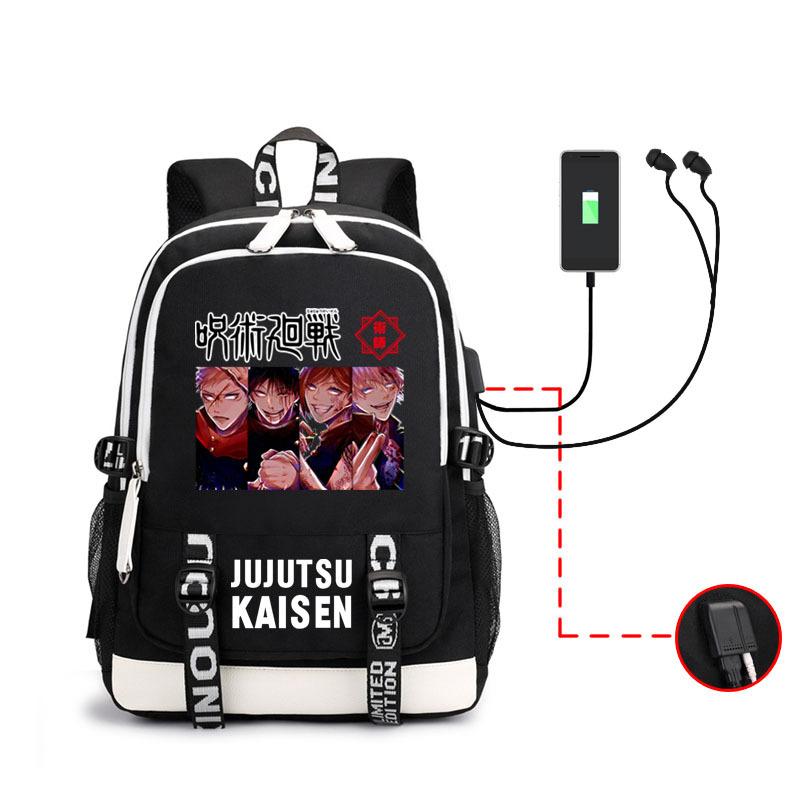Рюкзак Spell Return Мужской Анимация Наушники Школьная Сумка USB-зарядка Рюкзак большой емкости Узор