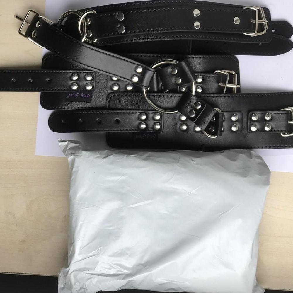 Bondage Restraint Couples Sex Toy Set Neck To Wrist Adjustable Handcuffs Collar Sex Restraints Women Adult Sex Toys SM Kit