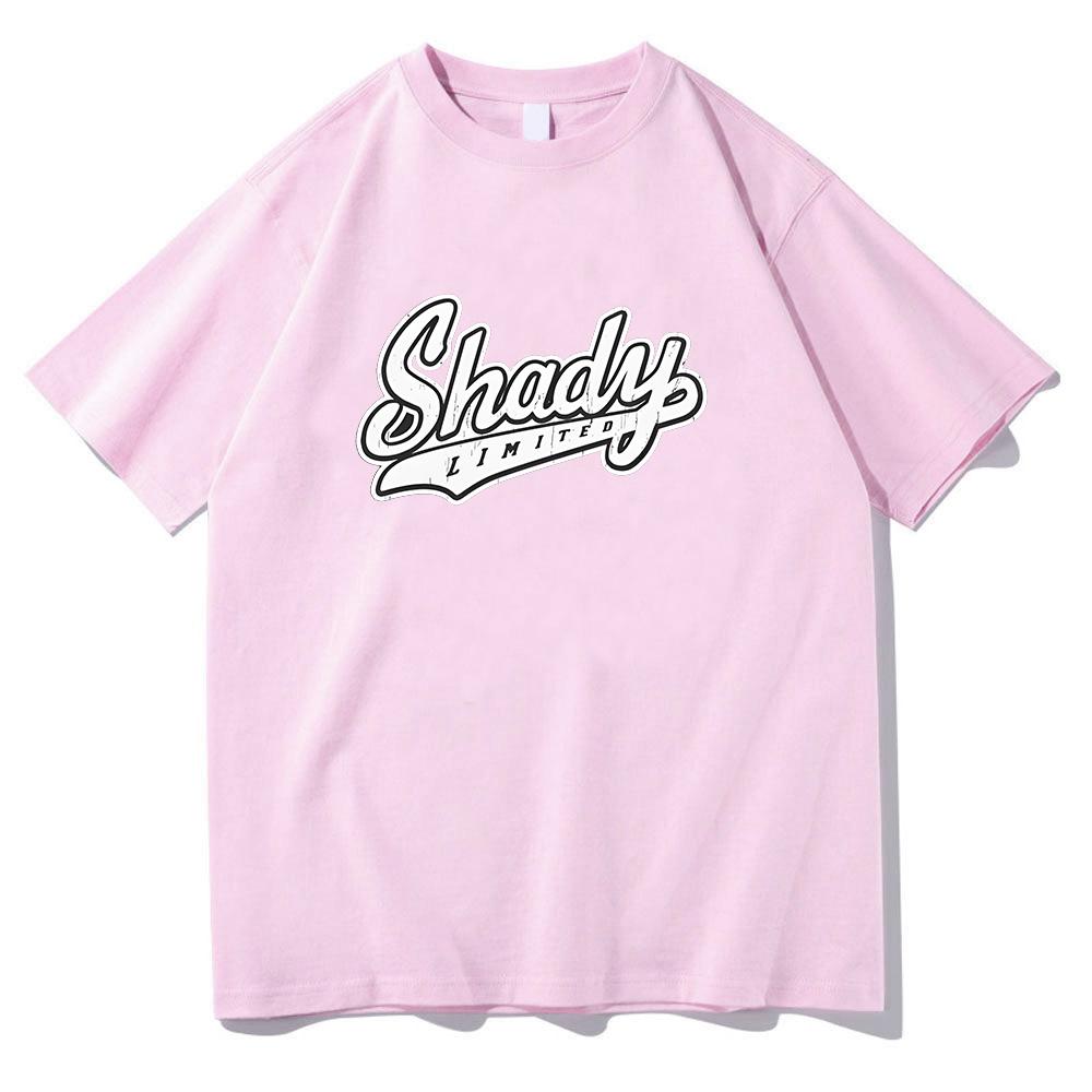 Eminem Shady Футболка Рэпер Музыка Подарок для Поклонника Футболки Мужские Женские Круглый Вырез Короткий Рукав Уличная Одежда Высококачественная Хлопковая Одежда