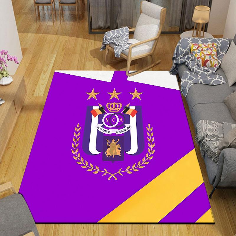 RSC Anderlecht Flannel Pattern Square Carpet,Area Rug,Carpet Rug for Living Room Bedroom Sofa Playroom Decor,Non-slip Floor Mat