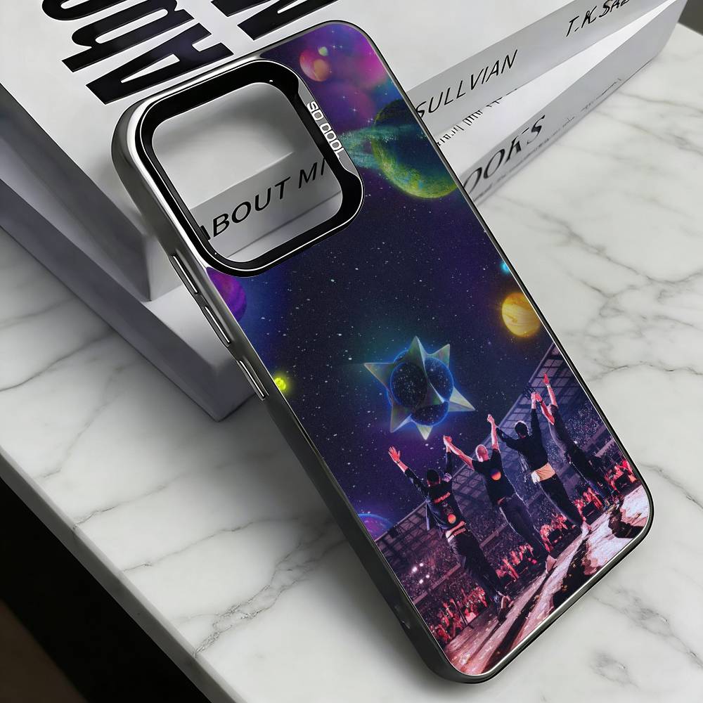 C-Coldplay Чехол для телефона для iPhone 17,16,15,14,13,12,11 Plus,Pro Max,XS,Разноцветный Серебристый Черный Чехол