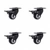 4PCS Mute Rubber Wheels Smooth Rolling Industrial Casters Heavy Duty Casters  Workbench Trolley