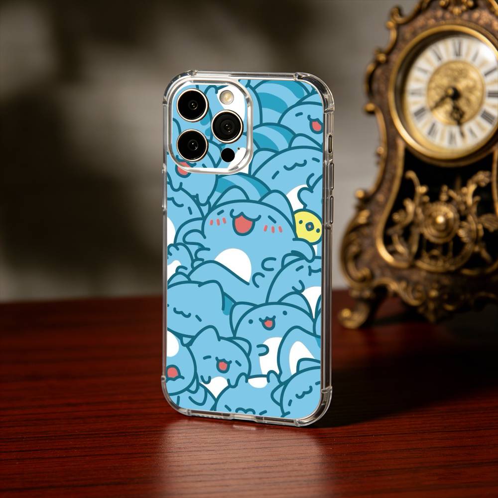 Милый чехол для телефона B-Bugcat C-Capoo для iPhone 17 16 15 14 13 12 11 Mini Pro Max Plus Прозрачная крышка
