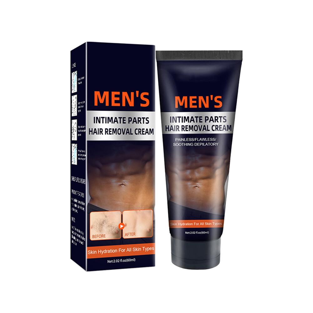 Men's Hair Removal Cream Ideal for Underarm Legs Face Reduces Irritation Painless 60ml