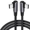 60 Вт PD быстрая зарядка линия USB C к USB Type C кабель прямоугольный провод 90 градусов кабель для передачи данных для ноутбука мобильный телефон