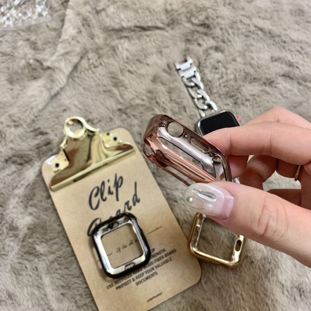 Гальванизированный чехол для часов Apple Watch S10 - мягкий защитный чехол из ТПУ для часов, противоударный, получехол для iWatch 10/9/8/7/6/5/4/3/2/1/Se/Ultra/ultra2