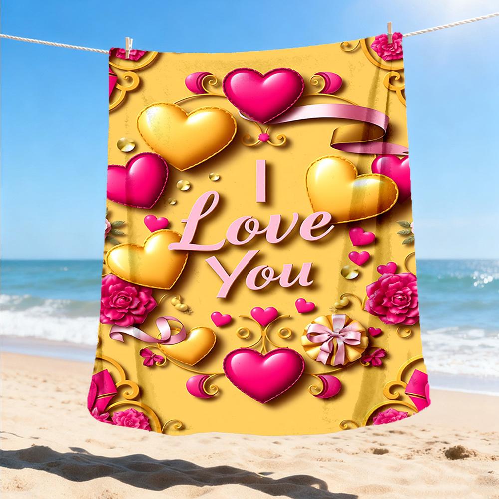 1pc Love Heart Decorations Outdoor Blanket - Lightweight Flannel Throw For Travel, Camping, Livingroom, Couch, Chair yy251114203