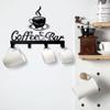 Impressive Metal Coffee Cup Rack. Wall-mounted Decor. Coffee Bar Organizer. Storage and Display. Hooks for Your Mugs.