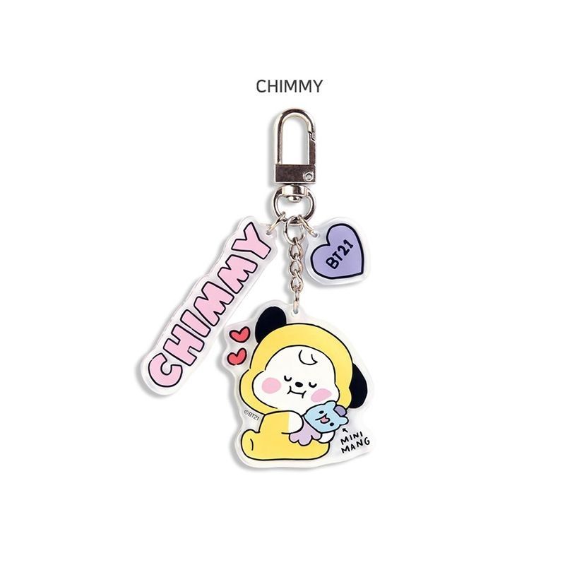BT21 мультяшный милый 7 шт. акриловый брелок каваи для мальчиков и девочек подвеска на рюкзак подставка для вентилятора аниме сувениры