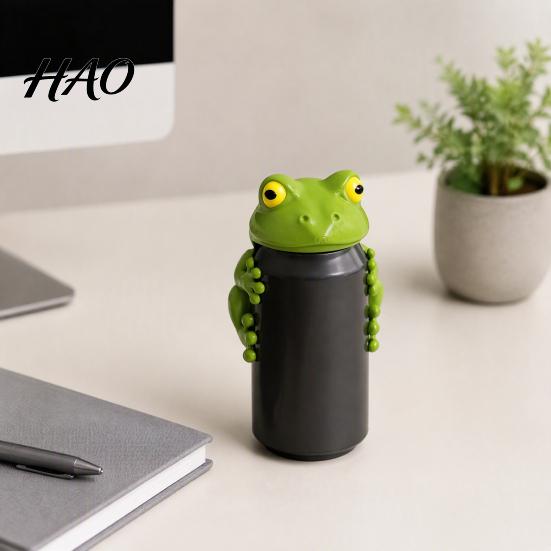 Creative Gift for Drinkers Reusable Animal Soda Can Lids 375ml Standard Cans, 3D Printed Frog Dinosaur Novelty Drink Protection Shark Beverage Toppers