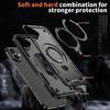 Магнитный кронштейн Защитный чехол Armor для iPhone 17 Pro Max 16 15 Plus Air iPhone17 14 13 12 iPhone16
