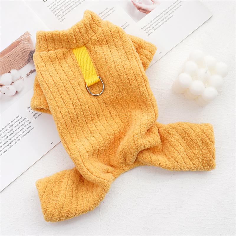 Одежда для собакЗимняя утолщенная и теплая одежда для домашних животных кошек Одежда для собак на четырех лапах Тедди Корги Кошка