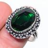 Хромовый диопсид Ручной работы Ювелирное изделие Кольцо из стерлингового серебра 925 пробы Размер 9 A6D44