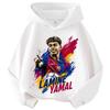 Casual Long Sleeve Sport Pullover Kids Hoodie Boys Girls Football Star Cartoon Graphic Hooded Sweatshirt