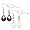 Explosion-shaped Oval Ceramic Titanium Steel Earrings Crystal from Austrian 2 Colors Fit Women and Female For Party