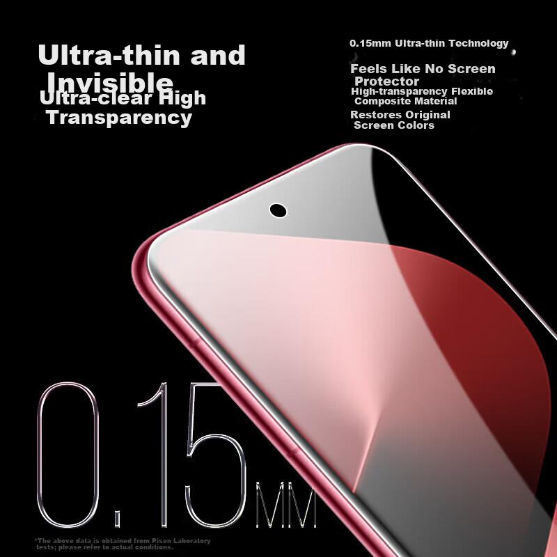 Pisen Huawei Pura80 Pro Screen Protector Anti-Spy Pura80 Pro+/Ultra Hydrogel Film Non-Tempered Glass HD Scratch-Resistant Anti-Fingerprint 2-Pack