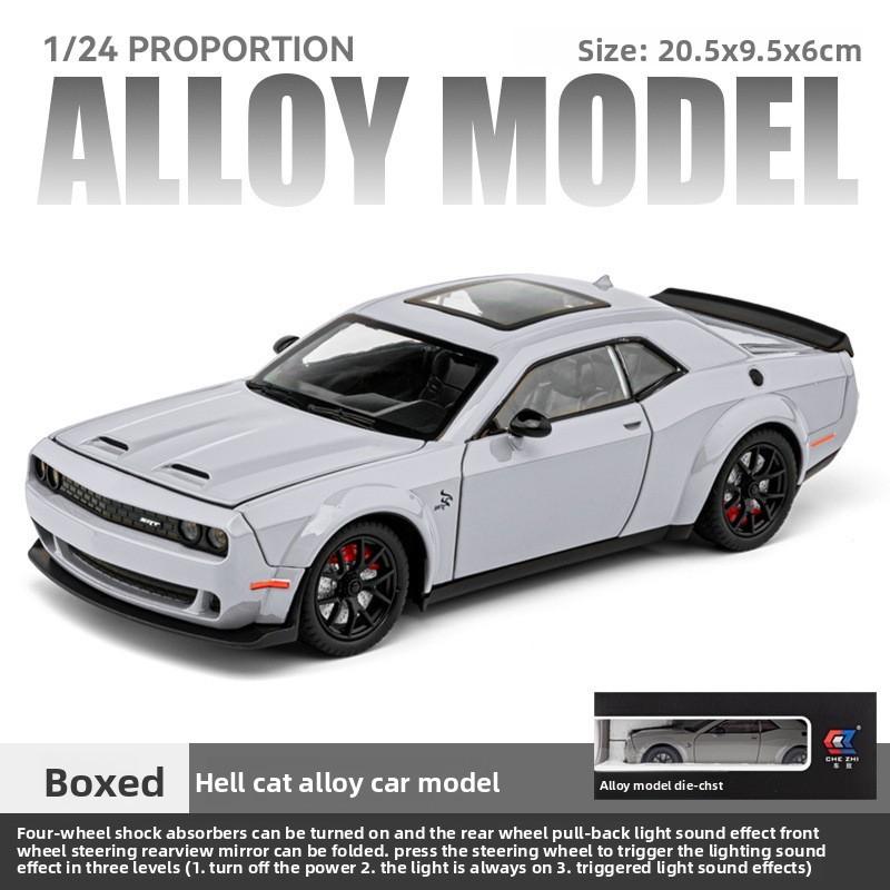 Car Model Alloy Dodge Srt Hellcat With Sound Light For Kids Playroom