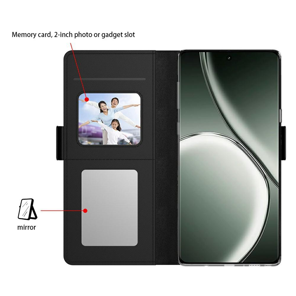 Phone Case For Realme P3 5G/14 5G/Neo7x 5G Stand PU Leather Cover Card Holder Mirror