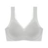 Ice silk seamless summer big chest display without steel ring beautiful back sports large size bra cover seamless